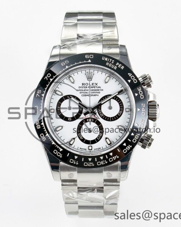 Daytona 116500 VSF reference-accurate 904L Steel White Dial on SS Braclet DD4130 — custom-built watch