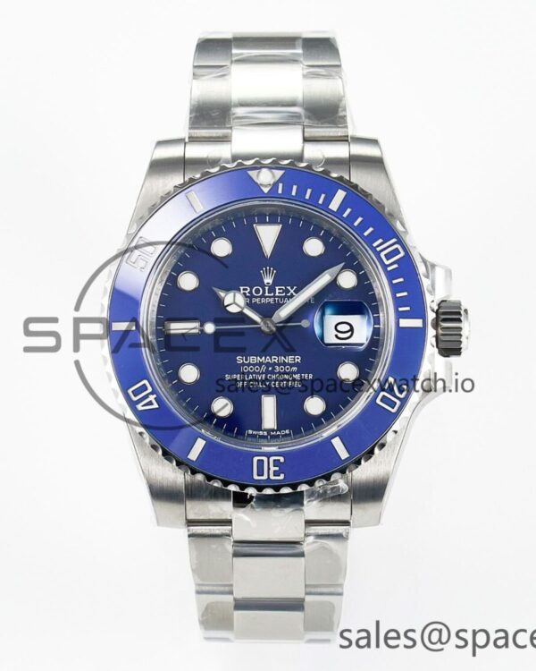 Submariner 116619 LB Blue Ceramic VSF reference-accurate 904L SS Case and Bracelet VS3135 — custom-built watch