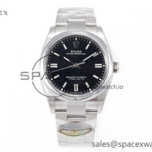 Oyster Perpetual 126000 36mm Clean reference-accurate 904L Steel Black Dial VR3230 — custom-built watch