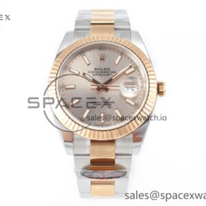 DateJust 41 126331 Clean 904L SS/RG reference-accurate Champagne Dial on Oyster Bracelet VR3235 — custom-built watch