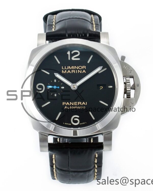 PAM1312 W TTF reference-accurate on Black Leather Strap P9010 — custom-built watch