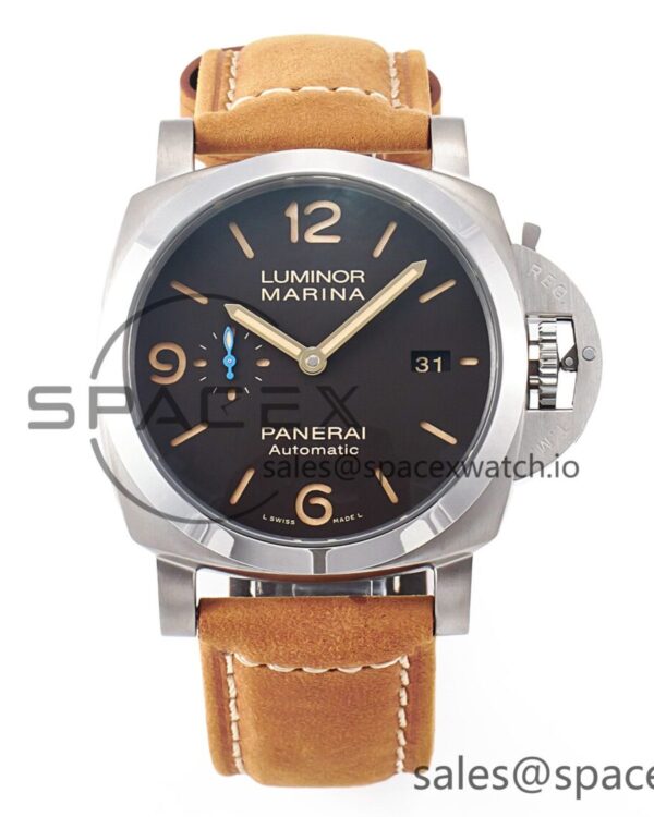 PAM1351 W TTF reference-accurate on Asso Leather Strap P9010 — custom-built watch