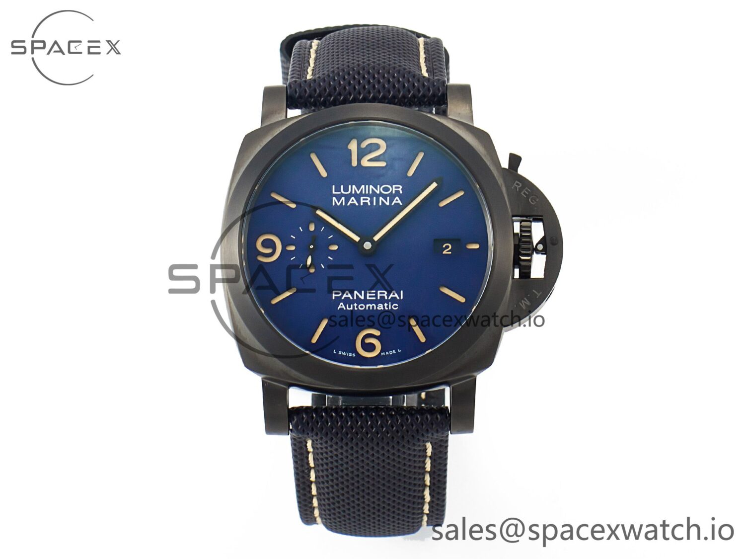 PAM1021 W TTF reference-accurate on Blue Nylon Strap P9010 — custom-built watch