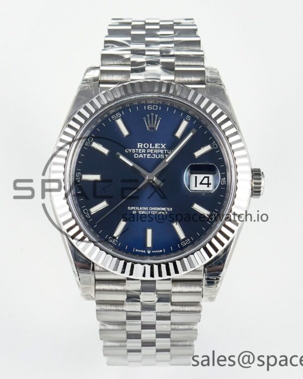 DateJust 41 126334 904L SS VSF reference-accurate Blue Dial on Jubilee Bracelet VS3235 — custom-built watch