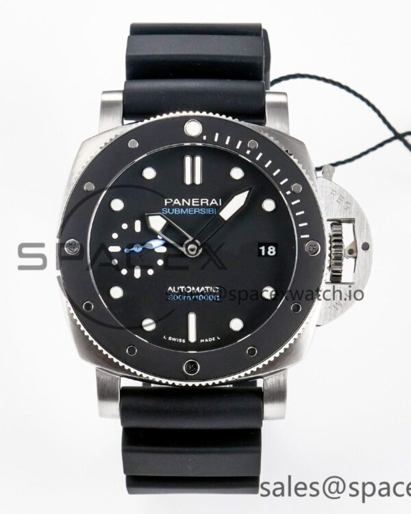 PAM683 Luminor Submersible 42mm VSF Best Edition Black Dial on Rubber Strap P900 build — custom-built watch