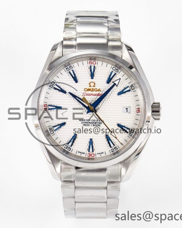 Aqua Terra 150M SS VSF reference-accurate Silver Polka Dots Dial on SS Bracelet A8500 hand-finished build — custom-built watch