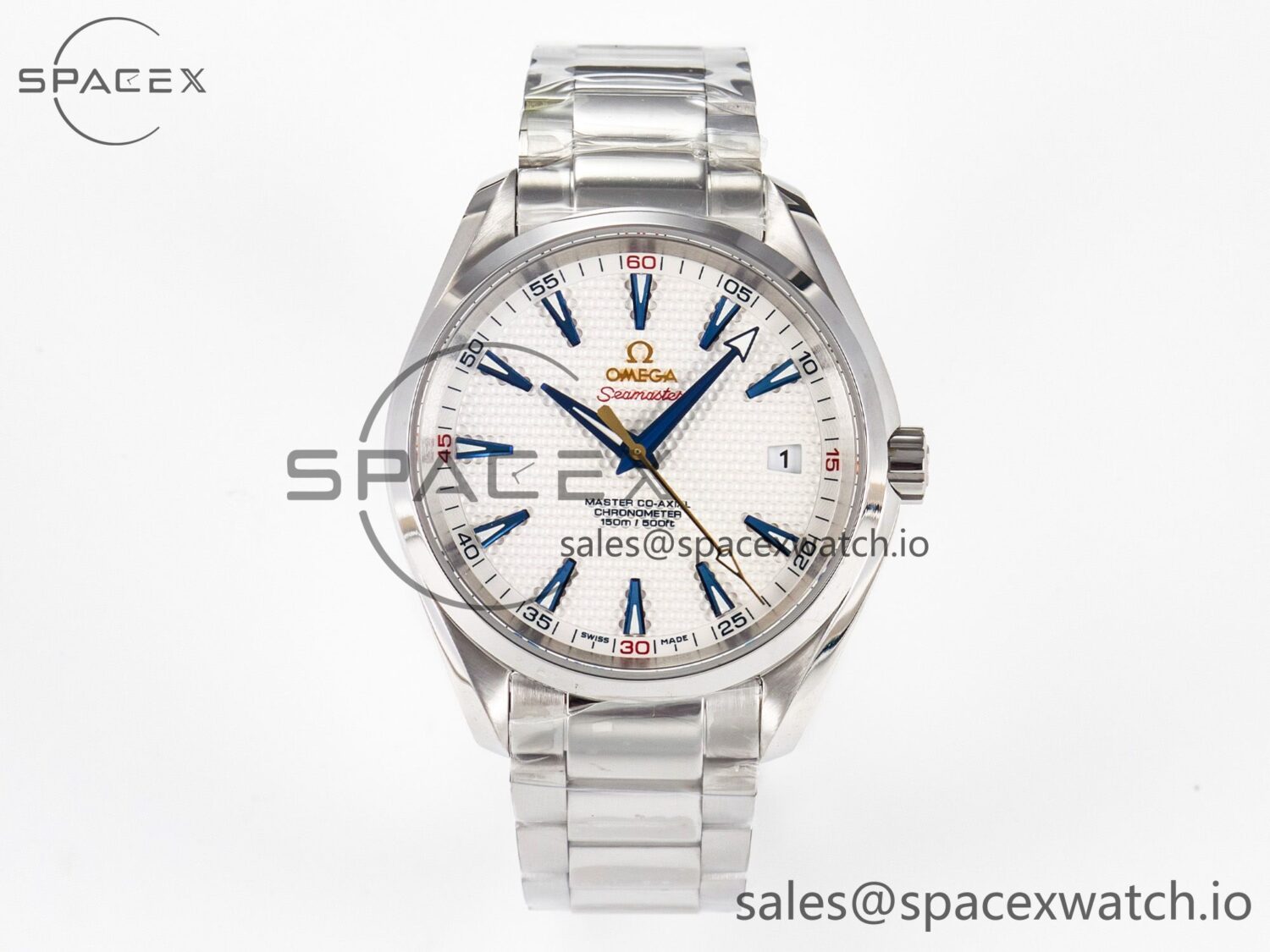 Aqua Terra 150M SS VSF reference-accurate Silver Polka Dots Dial on SS Bracelet A8500 hand-finished build — custom-built watch