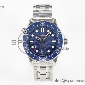 2018 Seamaster Diver 300M VSF reference-accurate Blue Ceramic Blue Dial on SS Bracelet A8800 V2 — custom-built watch