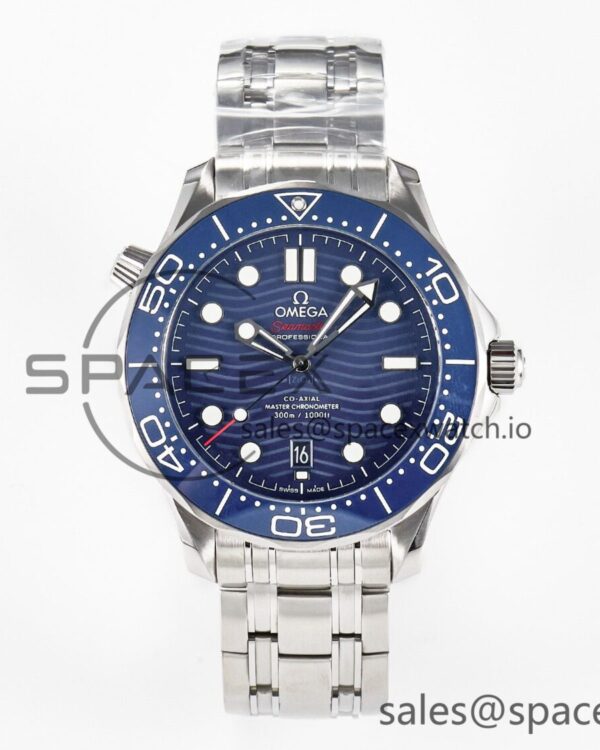 2018 Seamaster Diver 300M VSF reference-accurate Blue Ceramic Blue Dial on SS Bracelet A8800 V2 — custom-built watch