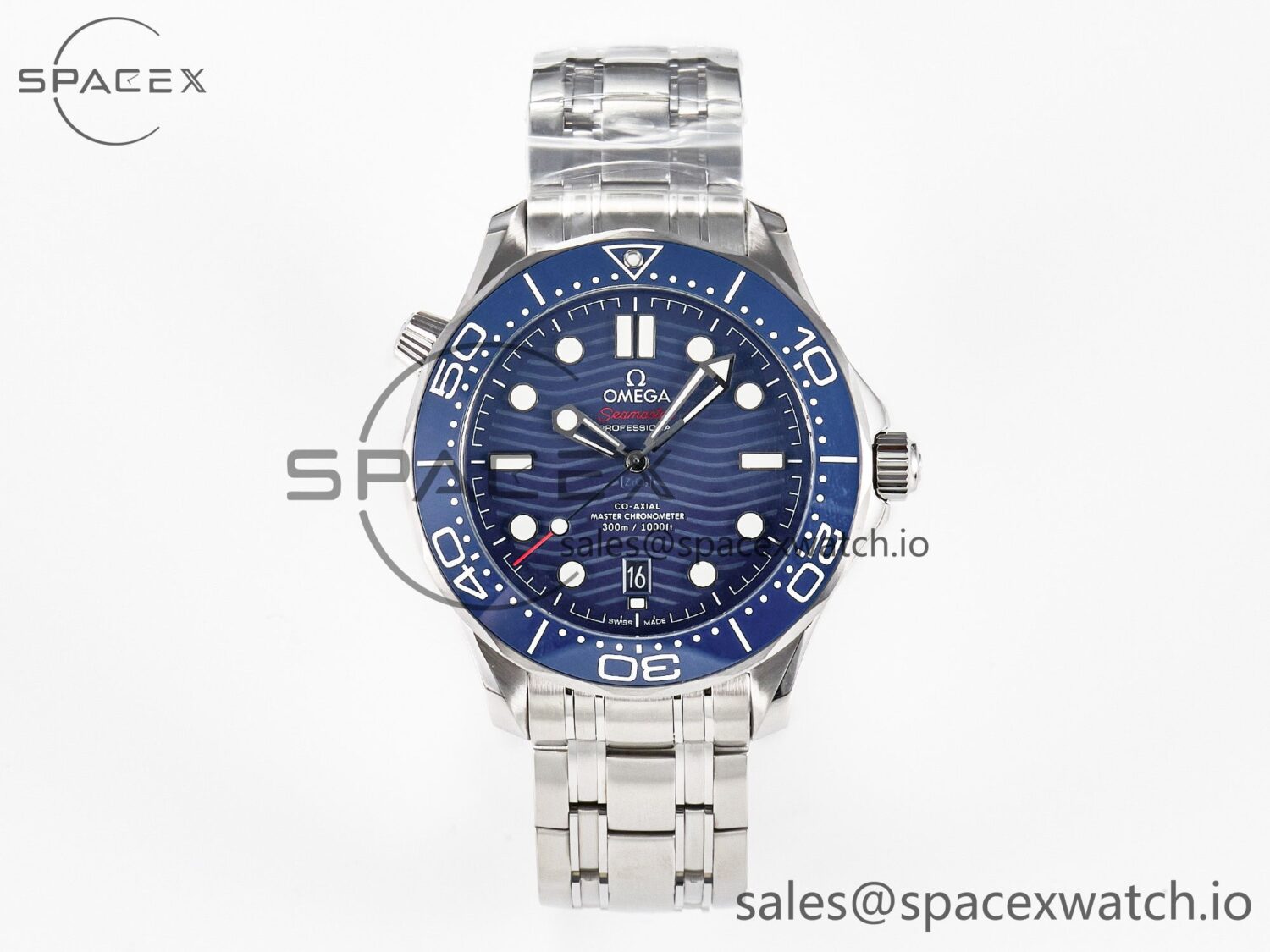 2018 Seamaster Diver 300M VSF reference-accurate Blue Ceramic Blue Dial on SS Bracelet A8800 V2 — custom-built watch