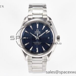 Aqua Terra 150M SS VSF reference-accurate Blue Textured Dial on SS Bracelet A8500 hand-finished build — custom-built watch