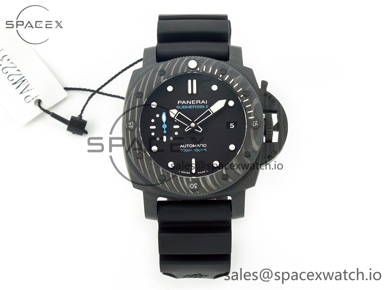 PAM2231 Carbotech 42mm VSF Best Edition Black Dial on Black Rubber Strap P.900 hand-finished build — custom-built watch