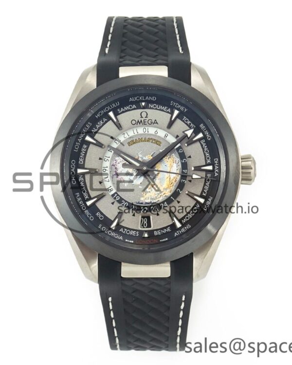 Aqua Terra 150M 43mm 24 Ti VSF reference-accurate Gray Dial on Black Rubber Strap A8938 hand-finished build — custom-built watch