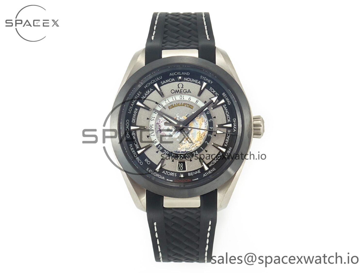 Aqua Terra 150M 43mm 24 Ti VSF reference-accurate Gray Dial on Black Rubber Strap A8938 hand-finished build — custom-built watch