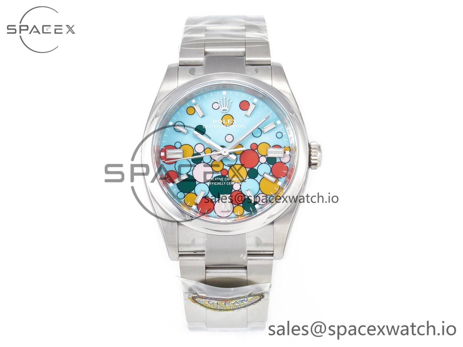 Oyster Perpetual 36mm 126000 Clean reference-accurate 904L Steel Celebration Dial on SS Bracelet VR3230 — custom-built watch