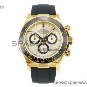 2023 Daytona 126518 Clean reference-accurate YG Dial on Oysterflex Strap SA4130 — custom-built watch