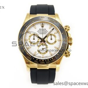 2023 Daytona 126518 Clean reference-accurate White Dial on Oysterflex Strap SA4130 — custom-built watch