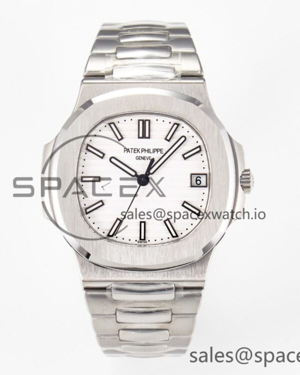 Nautilus Jumbo 5711 JJF reference-accurate White Textured Dial On SS Bracelet A324 V3 — custom-built watch