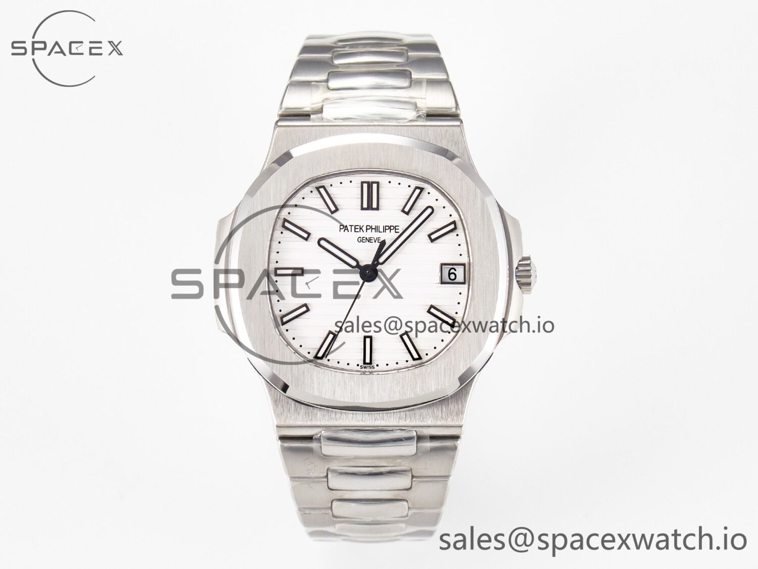 Nautilus Jumbo 5711 JJF reference-accurate White Textured Dial On SS Bracelet A324 V3 — custom-built watch