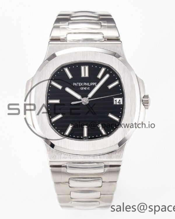 Nautilus Jumbo 5711 JJF reference-accurate Black Textured Dial On SS Bracelet A324 V3 — custom-built watch