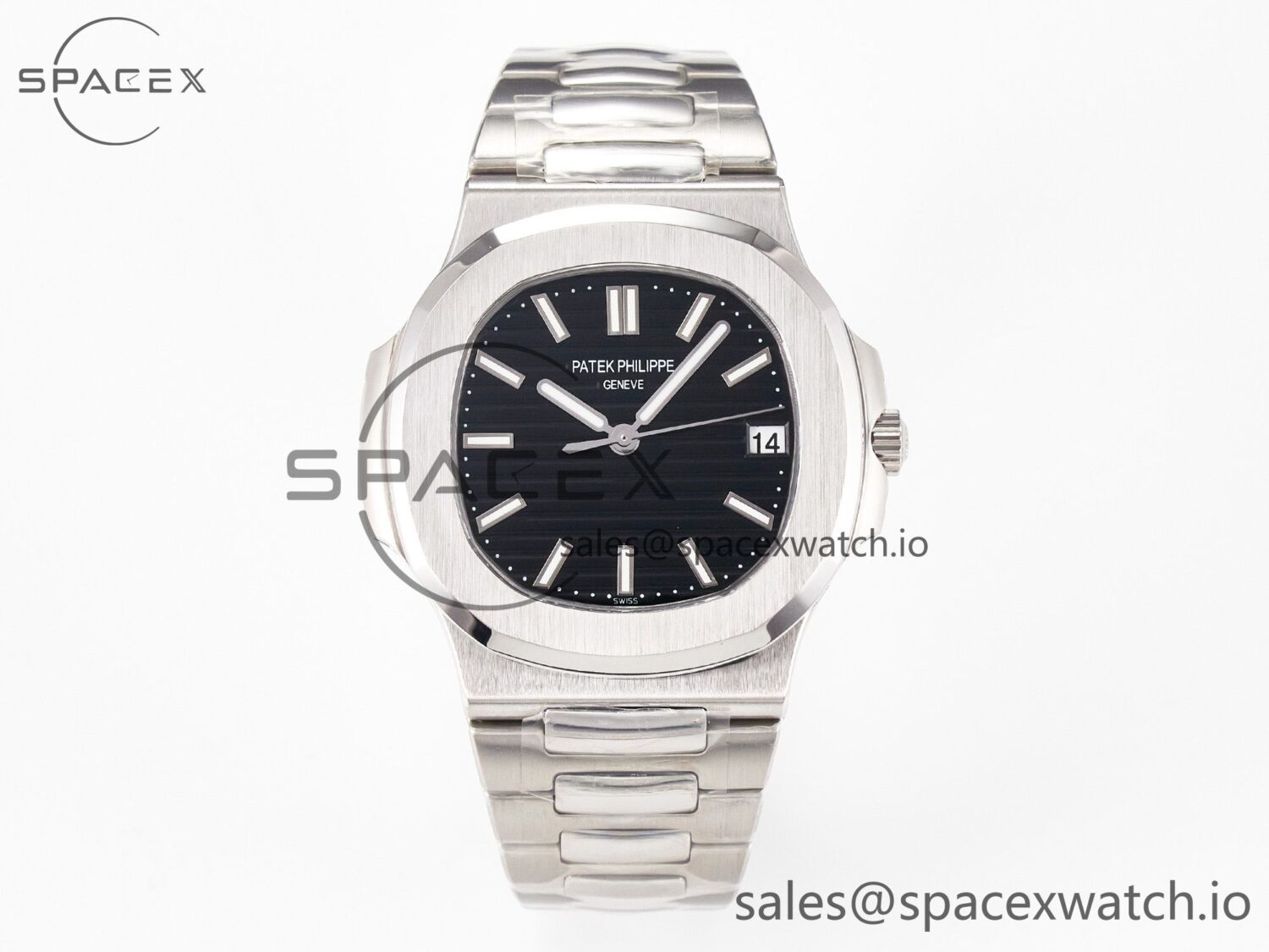 Nautilus Jumbo 5711 JJF reference-accurate Black Textured Dial On SS Bracelet A324 V3 — custom-built watch