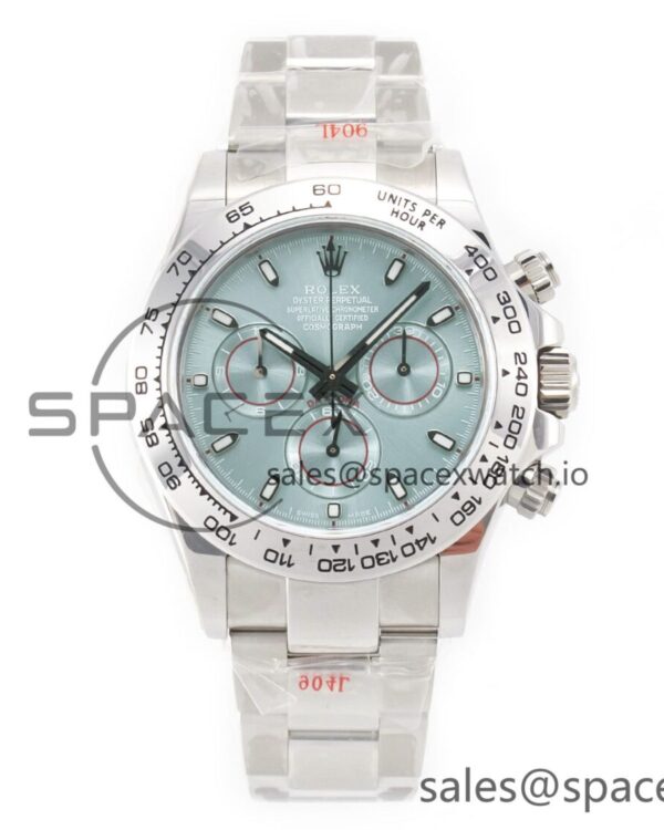 Daytona SS Bezel Noob Best Edition Ice Blue Dial on SS Oyster Bracelet SA4130 — custom-built watch