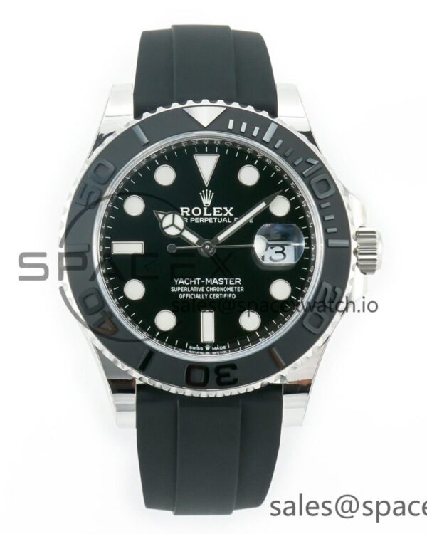 Yacht-Master 226658 Weight PG/Tungsten Gold ARF reference-accurate Black Ceramic Bezel on Oysterflex Rubber Strap VS3235 — custom-built watch