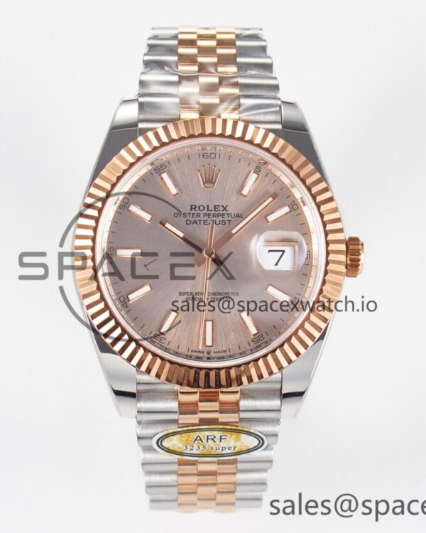 DateJust 41 126331 ARF reference-accurate 904L Steel RG Dial on SS/RG Jubilee Bracelet SH3235（Gain Weight） — custom-built watch