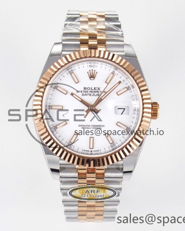 DateJust 41 126331 ARF reference-accurate 904L Steel White Dial on SS/RG Jubilee Bracelet SH3235（Gain Weight） — custom-built watch