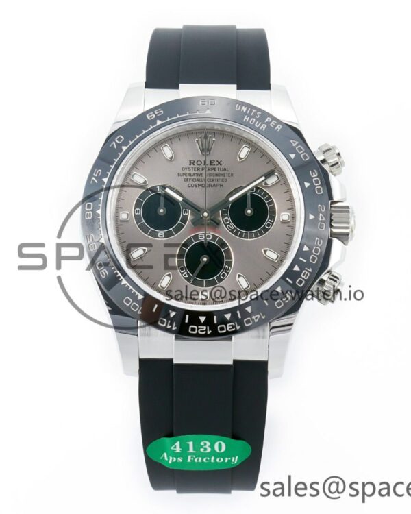 Daytona 116519 APS reference-accurate 904L SS Case Grey Dial on Oysterflex Strap SH4130 (Gain Weight) — custom-built watch