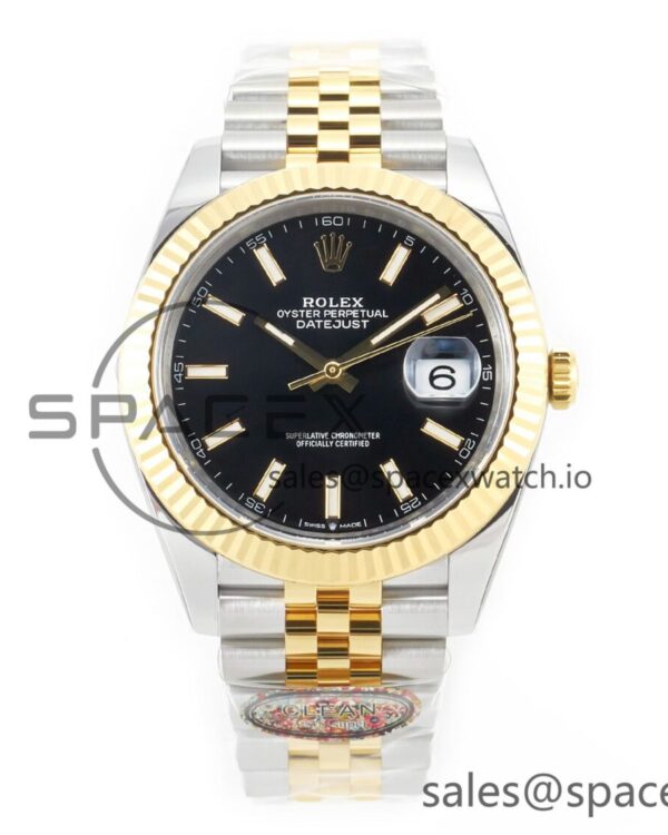 DateJust 41mm 126333 Clean Best Edition Black Stick Dial on Jubilee Bracelet VR3235 — custom-built watch