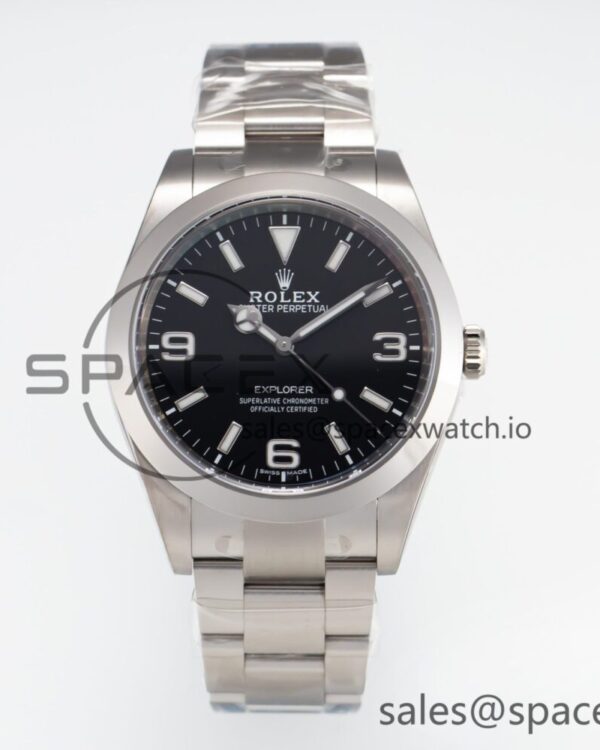 Explorer I 214270 39mm Clean reference-accurate Black Dial on SS Bracelet VR3132 — custom-built watch