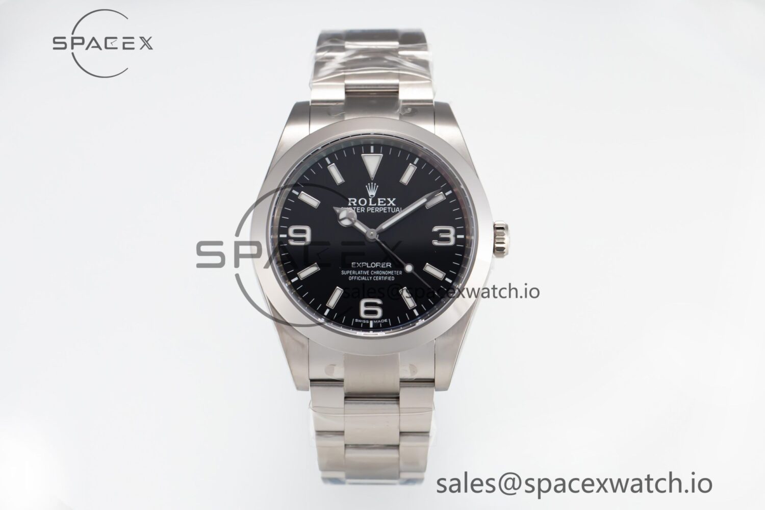 Explorer I 214270 39mm Clean reference-accurate Black Dial on SS Bracelet VR3132 — custom-built watch