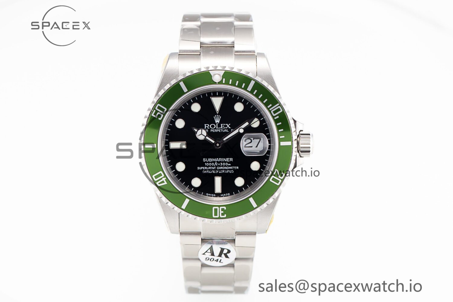 Submariner 16610 LV No Rehaut Engraving 904L Steel ARF reference-accurate on SS Bracelet SH3135 V2 — custom-built watch