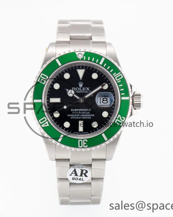 Submariner 16610 Lv 904l Steel ARF reference-accurate on ss Bracelet SH3135 v2 — custom-built watch