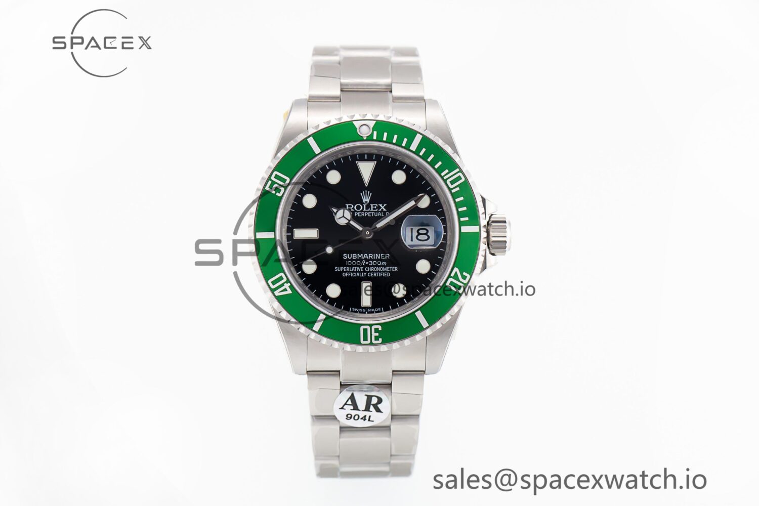 Submariner 16610 Lv 904l Steel ARF reference-accurate on ss Bracelet SH3135 v2 — custom-built watch