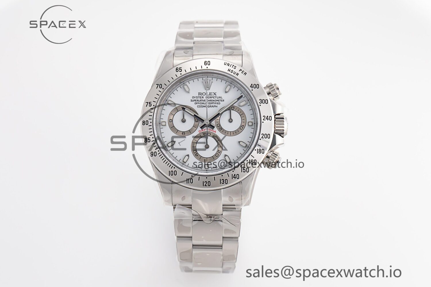 Daytona 116520 Clean reference-accurate 904L SS Case and Bracelet White Dial SA4130 V2 — custom-built watch