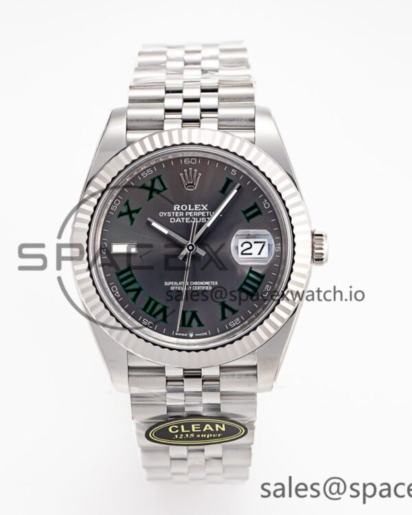 DateJust 41 126334 904L SS Clean Factory Best Edition Wimbledon Dial on Jubilee Bracelet VR3235 — custom-built watch