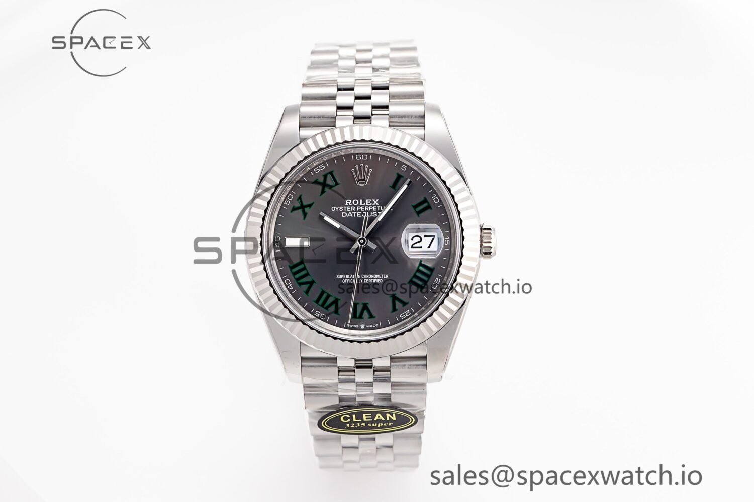 DateJust 41 126334 904L SS Clean Factory Best Edition Wimbledon Dial on Jubilee Bracelet VR3235 — custom-built watch