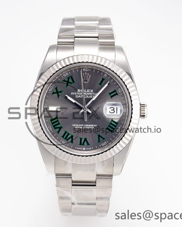 DateJust 41 126334 904L SS Clean Factory Best Edition Wimbledon Dial on Oyster Bracelet VR3235 — custom-built watch