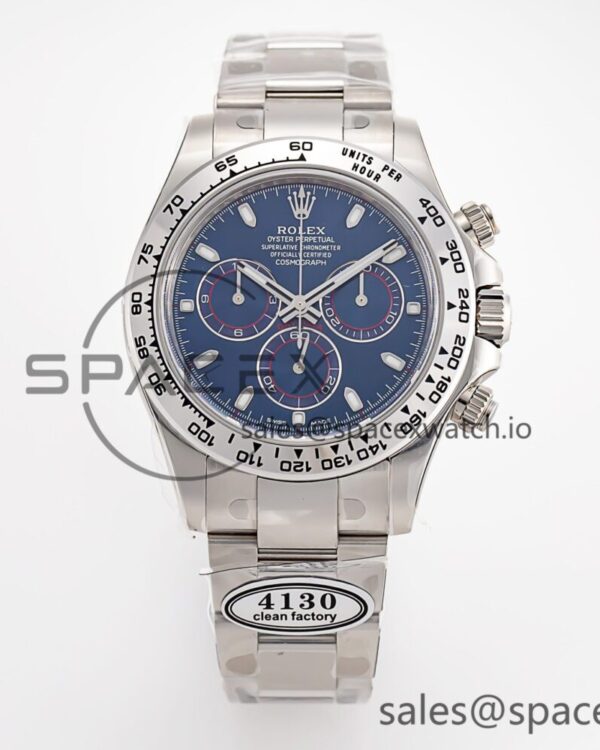 Daytona 116509 SS Clean reference-accurate Blue Dial on SS Bracelet SA4130 — custom-built watch