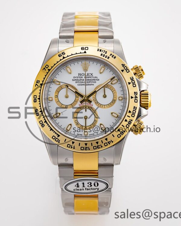 Daytona 116503 Clean Factory reference-accurate 904L SS Case and Bracelet White Dial SA4130 — custom-built watch