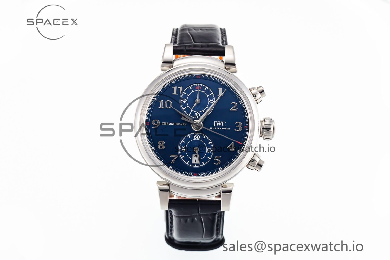 Portugieser Chrono Classic 42 IW390406 APSF reference-accurate Blue Dial Blue Hand on Black Leather Strap A7750 — custom-built watch