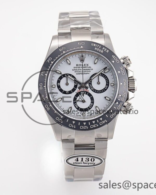 Daytona 116500 Panda Clean Factory reference-accurate 904L SS Case and Bracelet White Dial SA4130 — custom-built watch