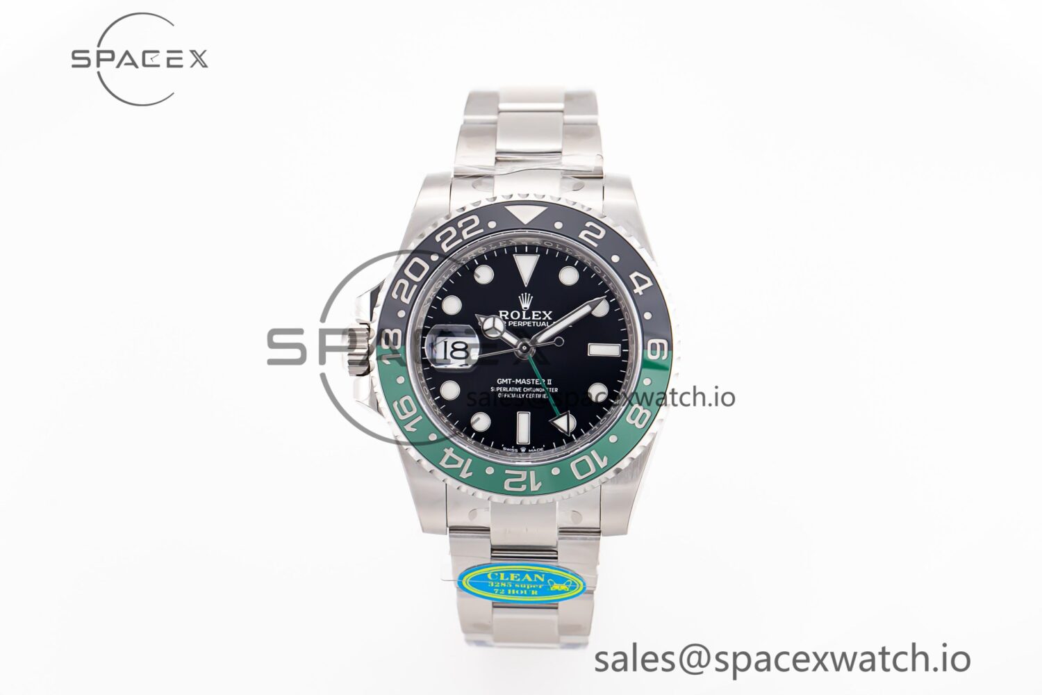 GMT Master II 126720 VTNR 904L SS Clean Factory reference-accurate on Oyster Bracelet DD3285 CHS — custom-built watch