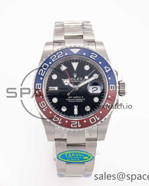GMT-Master II 126710 BLRO Red/Blue Ceramic 904L Steel Clean Factory Best Edition on Oyster Bracelet DD3285 CHS v2 — custom-built watch