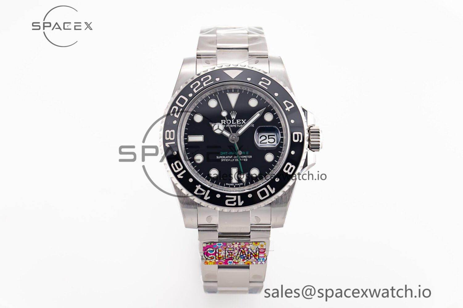 GMT-Master II 116710 LN Black Ceramic 904L Steel Clean Factory Best Edition VR3186 — custom-built watch