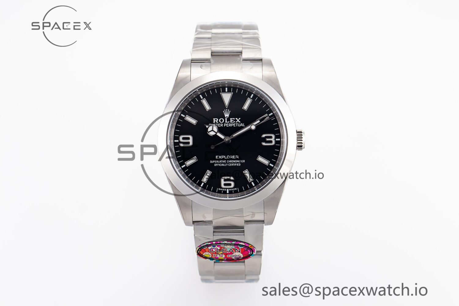 Explorer 214270 39mm Clean reference-accurate 904L SS Case and Bracelet VR3132 — custom-built watch