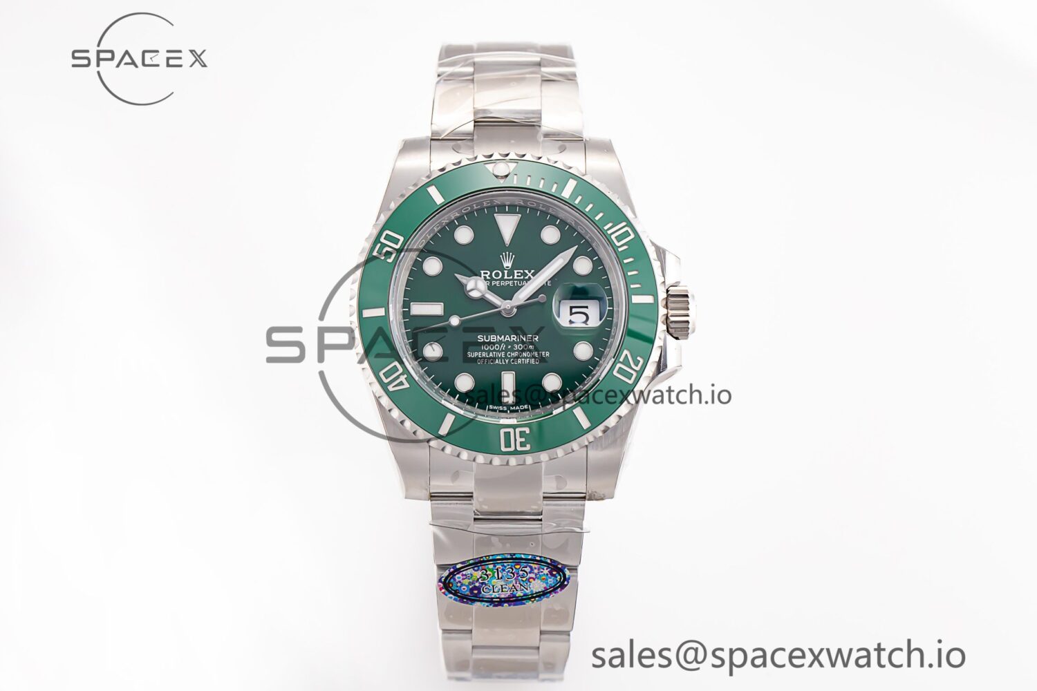 Submariner 116610 LV Green Ceramic Clean Factory reference-accurate 904L SS Case and Bracelet VS3135 — custom-built watch