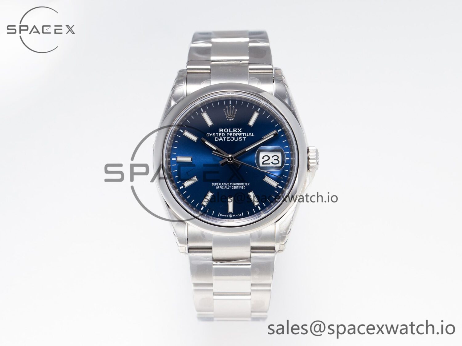 DateJust 41 126330 904L SS VSF reference-accurate Blue Dial on Bracelet VS3235 — custom-built watch